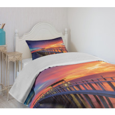 Wooden Bridge on Sea Bedspread Set