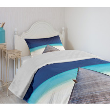 Wooden Path into Ocean Bedspread Set