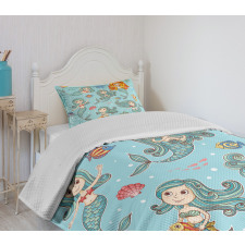 Marine Creatures Art Bedspread Set