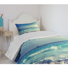 Beach Sunset Waves Bedspread Set