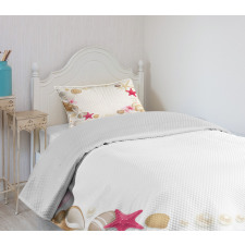 Seashells Flower Star Bedspread Set