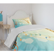 Musical Notes Vibes Bedspread Set