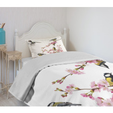 Flowers Hummingbirds Bedspread Set