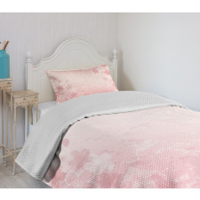 Cherry Blossom Floral Art Bedspread Set