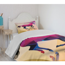 Geometric Horse Animal Bedspread Set