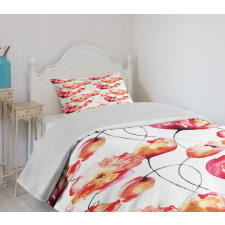 Poppy Tulip Flora Bedspread Set