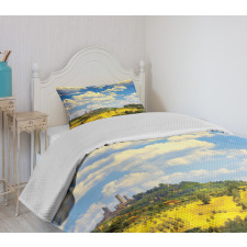 Historic Village Scenery Bedspread Set