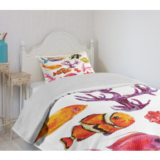 Tropic Life Seaweed Coral Bedspread Set