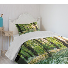 Sunny Forest Blossoms Bedspread Set