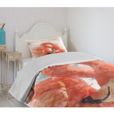 Exotic Bird Watercolor Bedspread Set