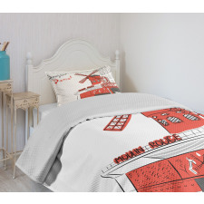 Urban Sketchy Landscape Bedspread Set