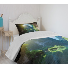 Mountain Sky Scenery Bedspread Set