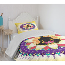 Round Circle Lotus Bedspread Set