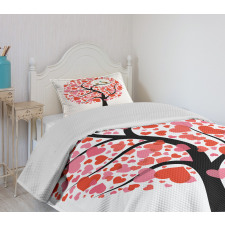 Nature Flirting Birds Bedspread Set