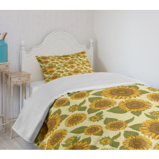 Funky Style Sunflower Bedspread Set