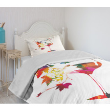 Glass Bird Vines Bedspread Set