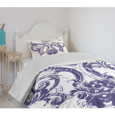 Grunge Lily Flag Bedspread Set