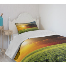 Dark Clouds Sunset Bedspread Set