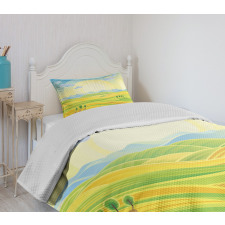 Sunny Rural Scenery Bedspread Set