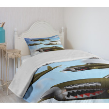 Aircrafts up in Air Bedspread Set