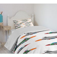 Jets Aviation Design Bedspread Set