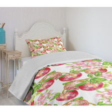 Nature Apple Tree Flower Bedspread Set