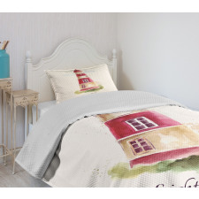 Pastel Watercolors Bedspread Set