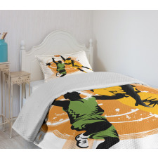 Basketball Players Art Bedspread Set