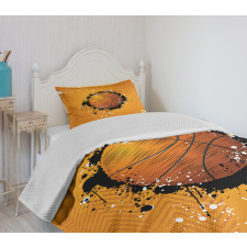 Basketball Splash Style Bedspread Set