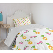 Pastel Watercolor Art Bedspread Set