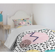 Retro Geometric Shapes Bedspread Set