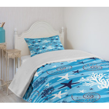 Seashells Marine Sea Bedspread Set