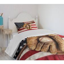 Grunge Baseball Bedspread Set