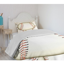 Baseball Ball Pattern Bedspread Set