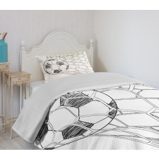 Soccer Ball in Net Bedspread Set