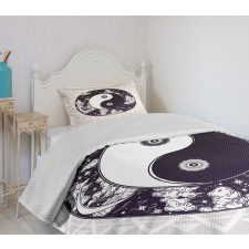 Ying Yang Boho Art Bedspread Set