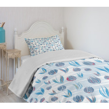 Painting Effect Tulips Bedspread Set