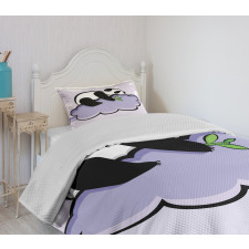 Sleeping Panda on Cloud Bedspread Set