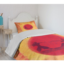 Ninjas Vintage Sunset Bedspread Set