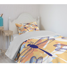 Dragonfly Pattern Boho Bedspread Set