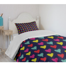 Hearts Love Happy Bedspread Set