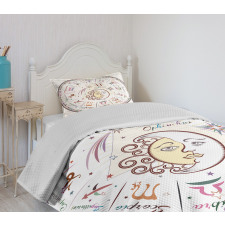 Astrological Horoscope Bedspread Set