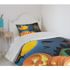 Moon Pumpkin Bedspread Set