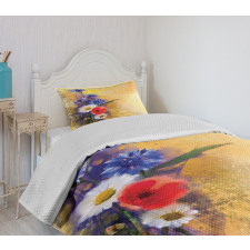 Poppy Chamomile Spring Bedspread Set