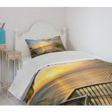 Palms Sunset Scenery Bedspread Set
