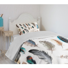 Bird Body Feathers Set Bedspread Set