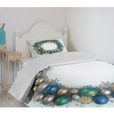 New Years Ornament Bedspread Set