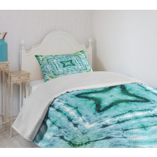 Abstract Teal Bedspread Set