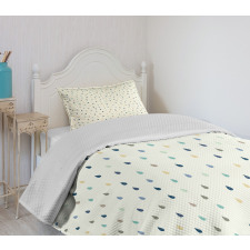 Colorful Droplet Pattern Bedspread Set