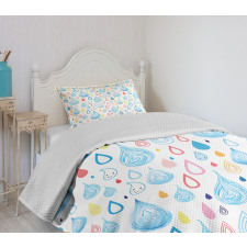 Funny Raindrop Autumn Bedspread Set